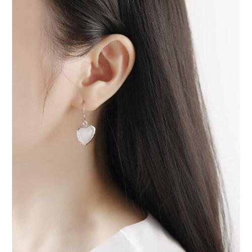 2019 New Trend Creative Earrings Heart-shaped Love Earrings Female Net Red Personality Jewelry Wholesale Custom Luxury Earings