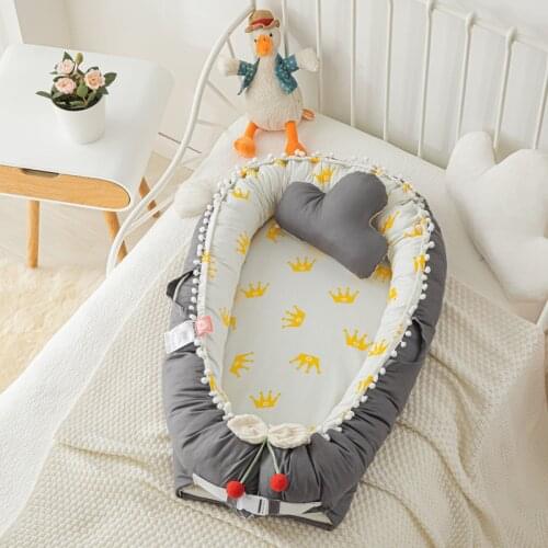 2020New Portable Baby Nest Bed for Boys Girls Travel Bed Infant Cotton Cradle Crib Baby Newborn Bed Fully Detachable Bionic Bed