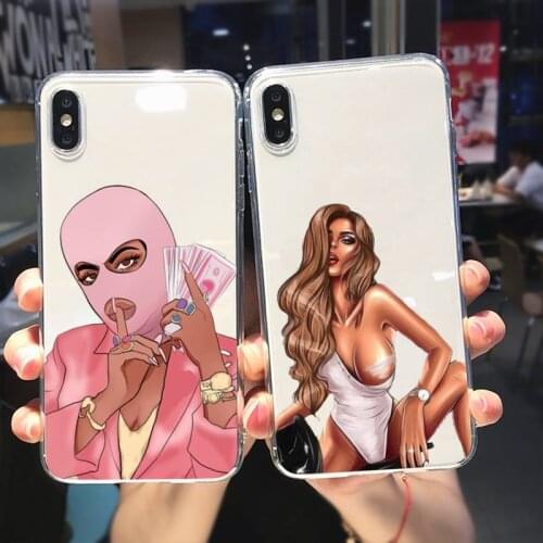 Zororong Afro Girls Black Women Art transparent Phone Case For Samsung Galaxy S20 FE Lite A21S A51 A71 Note20 Ultra