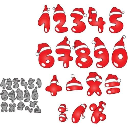 Christmas Number 2021 New Die Stencils for DIY Scrapbooking Decorative Embossing DIY Paper Cards