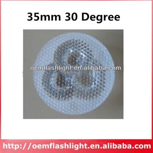 3-in-1 35mm 30 Degree High Power LED Glass Lens with Bead Surface - 1 Piece