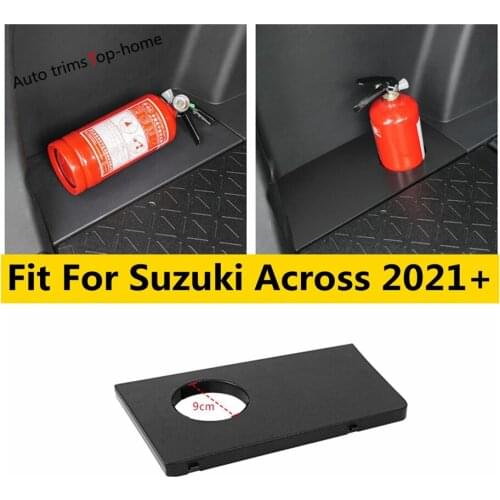 Yimaautotrims Car Rear Trunk Fire Extinguisher Fixed Bracket Panel Cover Trim Plastic Accessories For Suzuki Across 2021