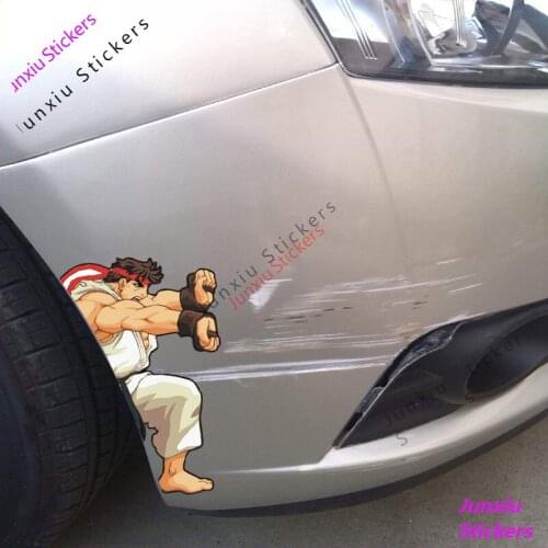 Funny Car Sticker for Hadouken Creative Cover Scratch Car Sticker Styling Decoration Sticker Laptop SUV Fine Decal PVC19x17cm