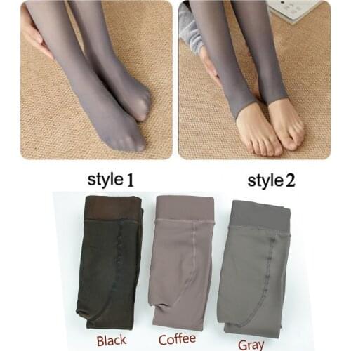 LZYVOO Winter Warm Leggings For Women Slim High Waist One Size Leggings Velvet Thin/Thick Two Kinds Leggings Pants