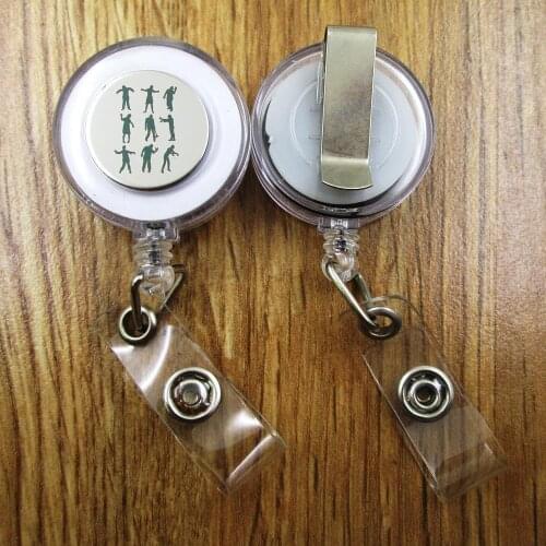 Zombie ID Badge Reel gift for him/her friend family retractable recoil id badge holder work fun