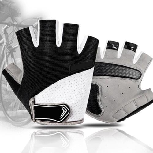 1 Pair Men Women Breathable Half Finger Cycling Anti Slip Pad MTB Bike Gloves Cycling Equipment