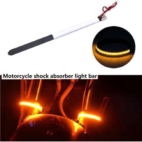 1pcs LED Motorcycle Turn Signal Light Shock Absorber Flexible Strip Light Decoration Turn Signal Light for bike Motorcycle 12V