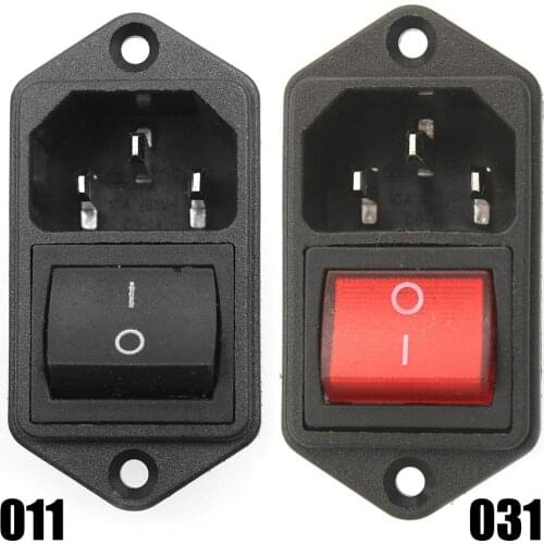 1PC IEC320 C14 AC Power Cord Inlet Socket Receptacle With Rocker Switch 20.4V 15A SA172 P0.4