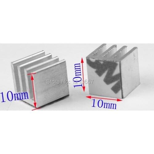 10Pieces lot 10x 10 x 10mm Aluminum Heat sink IC Memory Chip Heatsink Cooling Cooler