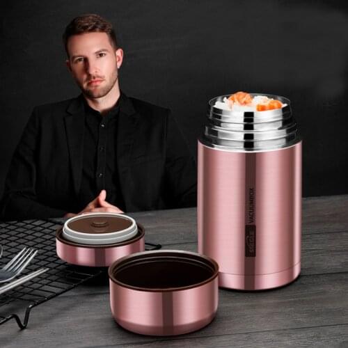 316 Stainless Steel Food Thermos bottle Food Jar Business Portable Thermos Boxes Insulated Lunch Box 800ML Container