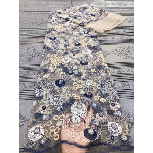 African Sequin Lace Fabric Nigeria Lace Fabric 2021 High Quality Tulle Lace Fabric, Suitable For Wedding Dress FJ41341