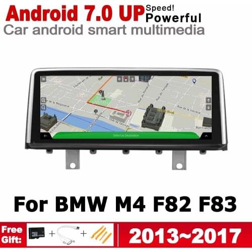 IPS Android 7.0 up car multimedia player gps navigation For BMW M4 F82 F83 2013~2017 NBT Noriginal style screen 2GB+32GB WiFi