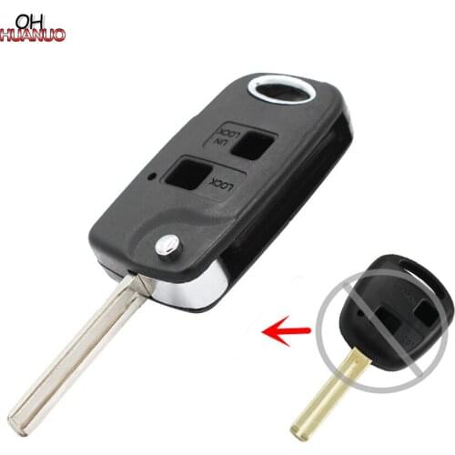 2 Button Replacement Shell Flip Remote Key Fob Case For Lexus IS200 GS300 LS400 RX300