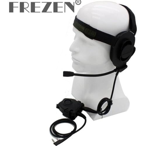 HD01 Z Tactical Bowman Elite II Headset with Peltor Style PTT For Kenwood BaoFeng Two Way Radio UV-5R V2+ UV-82 GT-3 BF-F8HP