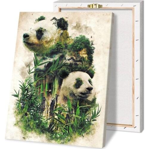 HD Home Decor Printing Animals In Nature Canvas Wall Art Oil Painting Living Room Decoration with Frame