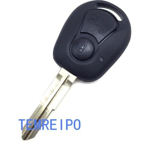 2 buttons remote key shell for ssangyong actyon kyron rexton uncut blade key fob cover case replacement