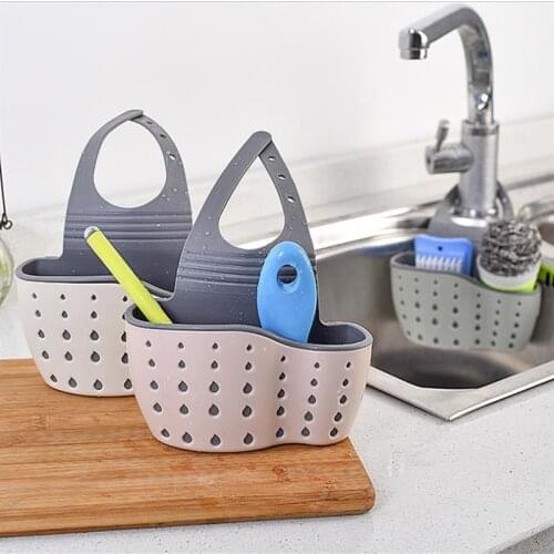 Creative sink drain basket kitchen products plastic hanging bag faucet sponge dishwasher storage basket