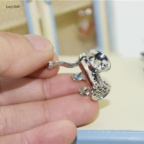 1:12 Miniature Accessories Mini Meat Grinder Chopper For Deco For DIY House Simulation Kitchen Food Processor Model Toy