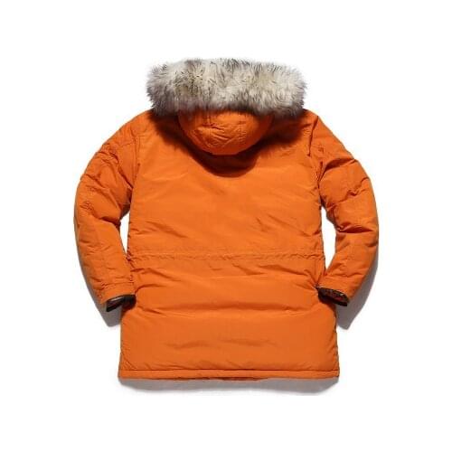 2020 New Casual Brand White Duck Down Jacket Men Winter Warm Long Thick Male Overcoat Faux Fur Windproof Parkas LX1092