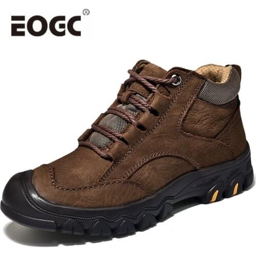 Super Warm Boots Men Quality Suede Leather Snow Boots Fur Plush Ankle Boots For Men Lace Up Outdoor Autumn Winter Shoes Men