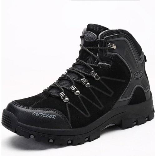Men Snow Boots Ankle Non-slip Winter Lace Up Outdoor Short Plush Warm Shoes Fashion Walking Platform Sneakers Plus Size 39-46