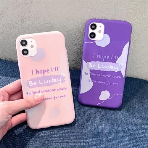 For iPhone 11 Cute Be Lucky Case For iPhone 12 11Pro XS Max 6 6S 8 7 Plus X XR 12 Mini SE 2020 Soft Silicone Shockproof Covers