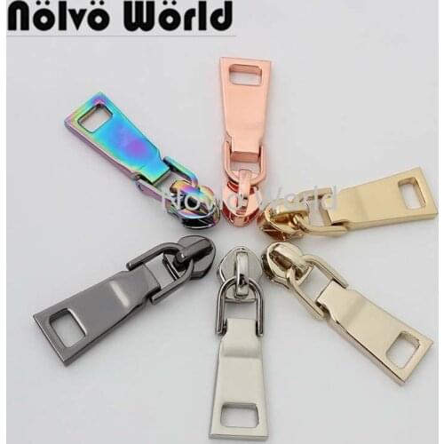 30 pieces 7 colors 5# nylon teeth zipper head + zipper puller slider accessory for bags garments fabric DIY