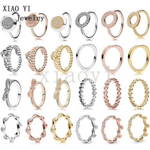 2020 new 100% s925 11 Classic 3 color circle bowknot love beans Beehive stack fashion jewelry with rings wedding free delivery