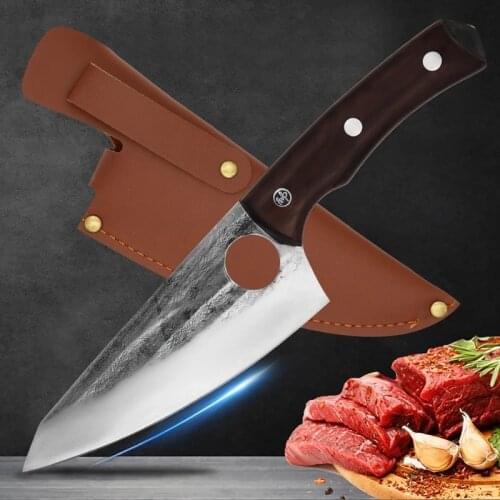 Hand-forged stainless steel deboning knife Meat cleaver Outdoor slicing knife Household kitchen knife Cooking knife