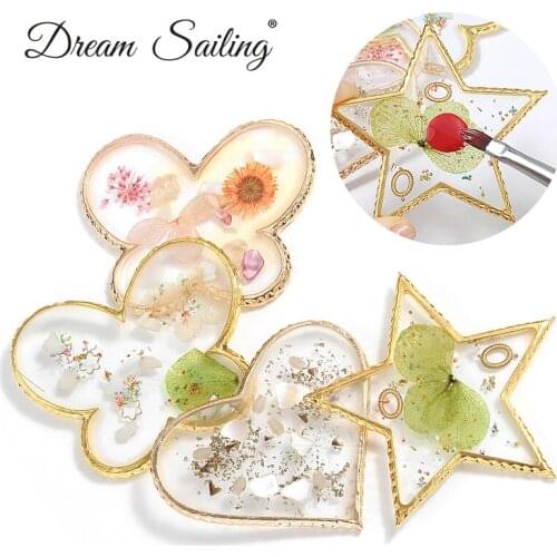 Natural Resin Color Palette Pallet False Nail Art Display Gel Polish Varnish Color Drawing Practice Board Manicure Tool New