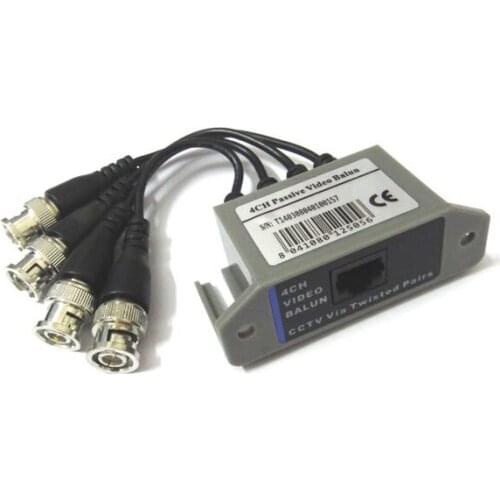 4CH Channel Passive Video Balun Transceiver CCTV Twisted Pairs for Surveillance DVR camera system