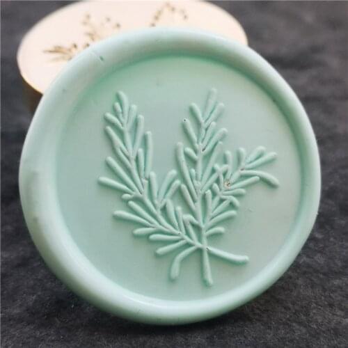 Rosemary Leaf wax Seal Stamp,Botanical seal wax stamp,plants Sealing wax Stamp Kit,invitation seals,gift packing seal stamps