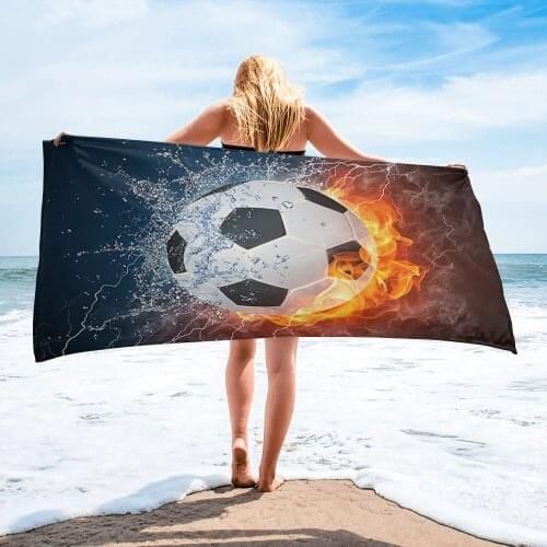Soccer Football Game Bath Towel Camping Bathroom Accessories Microfiber Beach Towel Bath Towels for Adults
