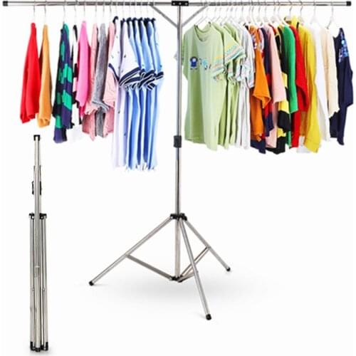 Portable Folding Drying Rack Stainless Steel Extendable Clothes Hanger Adjustable Height Socks Scarf Bra Hanger For Kitchen Room