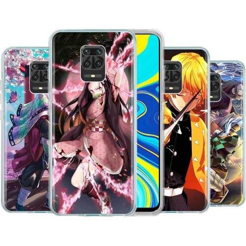 Demon Slayer Phone Case Xiaomi Redmi Note 9 S 8 7 MAX K40 Pro Cover Note 8T 9T 9A 7A Transparent Silicone TPU Shell