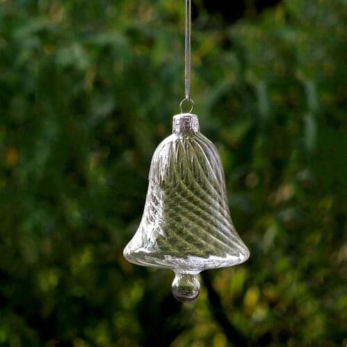 16pcs/pack 7*9cm Bell Shape Lustre Pearl Striped Glass Pendant Diameter=7cm Height=9cm Wedding Decoration Christmas Day