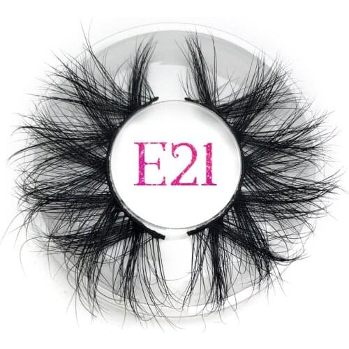 Fluffy False Eyelashes thick Strip Extra Long 3D Mink Lashes Makeup Dramatic Mink Strip Lashes Wholesale 25mm Fluffy False Lash