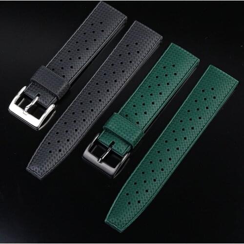 Tropic Rubber Watch Strap Band 20mm 22mm For s-eiko SRP777J1 New Watch Band Diving Waterproof Bracelet Black Color