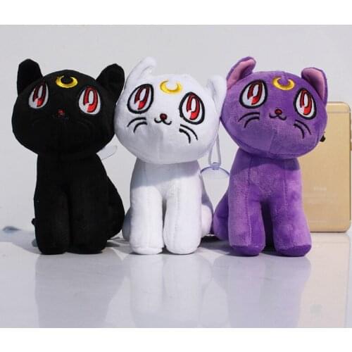 Retail 1pcs 7"18cm Anime Cat Stuffed Animals Plush Toy Soft Dolls For Children
