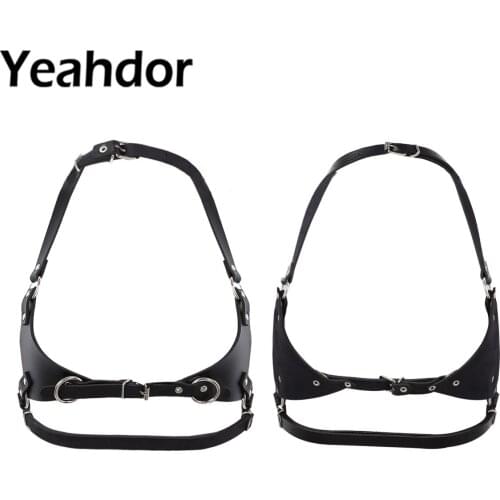 Sexy Body Chest Harness Lingerie for Women Girl Punk Leather Adjustable Body Waist Harness Belt Erotic Body Cage Bra Garter Belt
