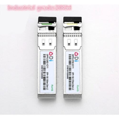 SFP 10G LC 20KM 1270nm/1330nm Industrial grade Single Fiber SFP Optical Module SFP Transceiver Industrial grade -40-85 Celsius