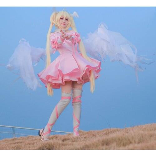 Shugo Chara Cosplay Costume Angel Pink Dress Uniform Girl for Halloween Christmas Party Costume