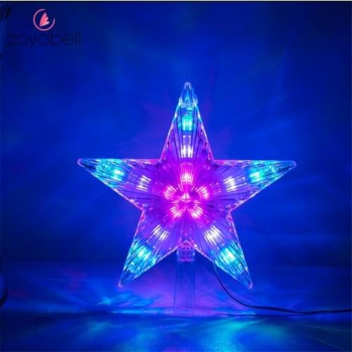 Christmas Tree Top Light Fairy 3D Star Shape Garland LED Lights for Party Christmas Tree Decorative Holiday Lights