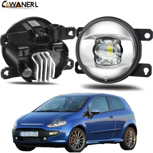 Fog Light Assembly 30W 8000LM Car LED Lens Fog Lamp Daytime Running Light H11 12V Styling For Fiat Punto Evo 2009 2010 2011 2012