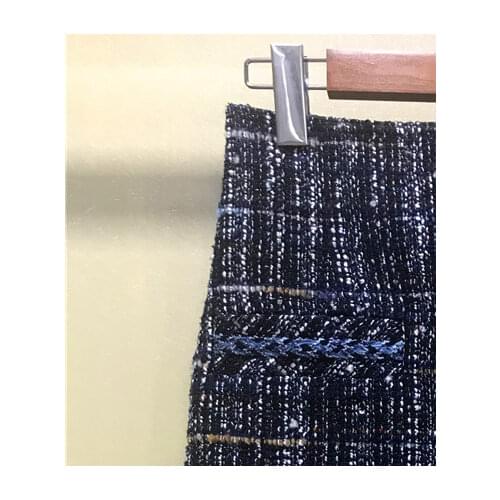 Early Autumn Women Tweed Skirt High Waist A-Line Plaid Female Simple Mini Jupe 2021 New