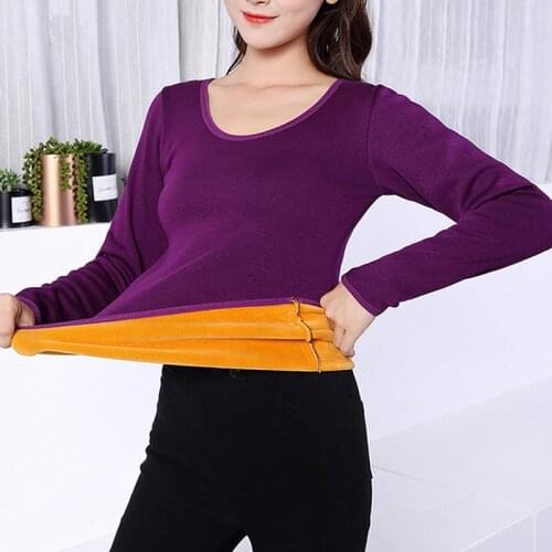 Winter Female Thermal Clothing Winter Velvet Thick Thermal Underwear For Women Winter Warm Layered Clothing Skin