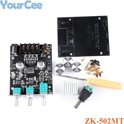 ZK-502MT 2*50W Subwoofer Amplifier Board Module ZK-502 2.0 Channel High Power Audio Stereo Amplifier Board AUX Bass Treble AMP
