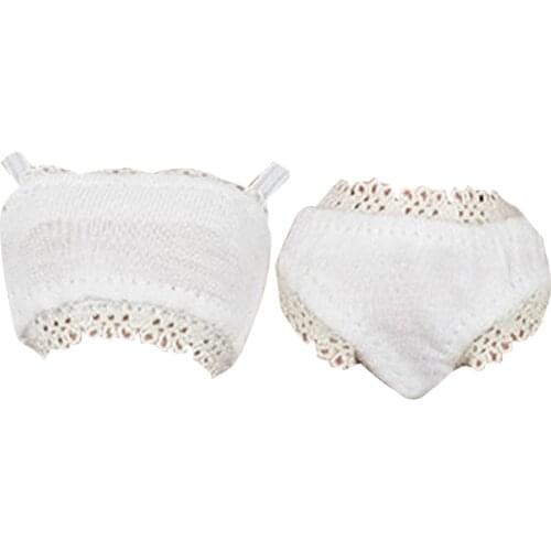1/6 White Lace Underwear Suit for Blythe Doll Clothes Accessory Outfit