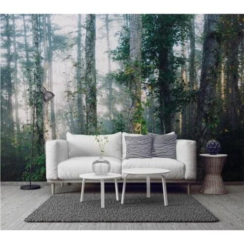 Custom wallpaper 3d murals Nordic wind fog forest background wall paper living room bedroom wall papers home decor 3d wallpaper