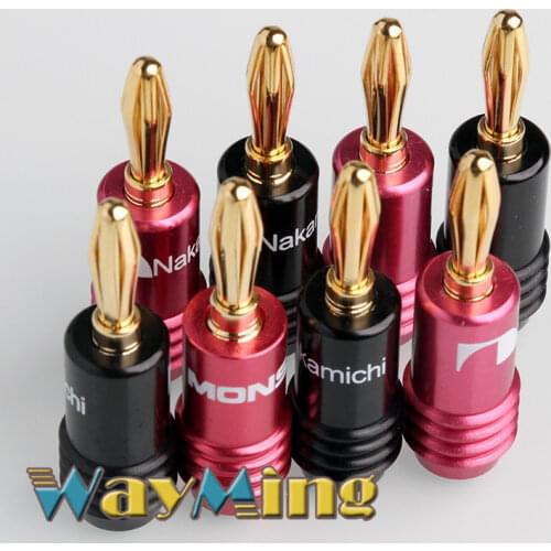 8pcs Banana Speaker Cable Plugs 4mm Copper Banana Wire Connectors For HiFi Musical Audio Speakers Kit
